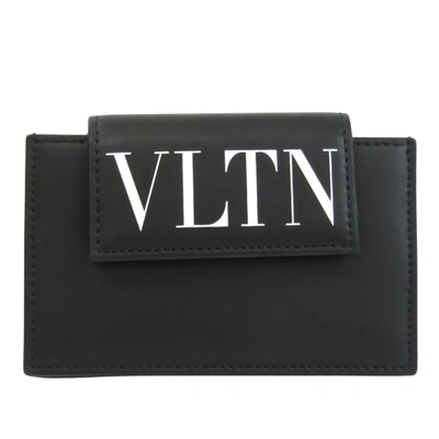 Valentino Garavani Vltn Black Leather Wallet  ()