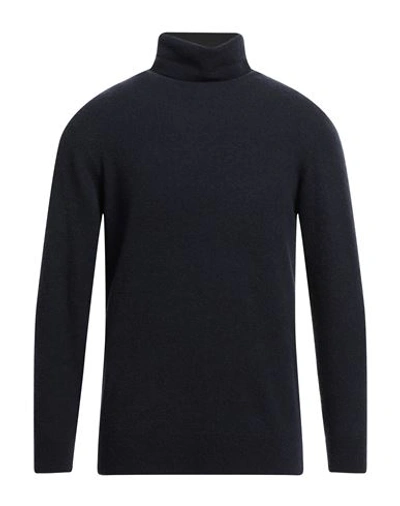 Rossopuro Man Turtleneck Midnight Blue Size 5 Virgin Wool, Polyamide, Cashmere