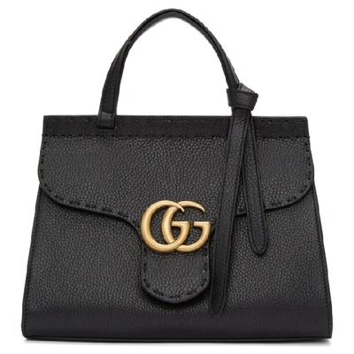 Gucci Black Mini Gg Marmont Bag In 1000 Black