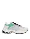 Streim Man Sneakers Light Grey Size 9 Soft Leather, Textile Fibers