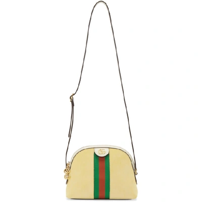Gucci Yellow Small Suede Ophidia Shoulder Bag In 9362 Butte