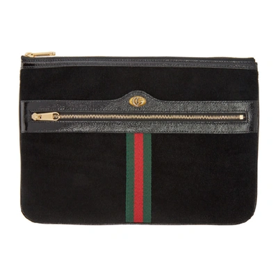 Gucci Black Ophidia Pouch In 1060 Black