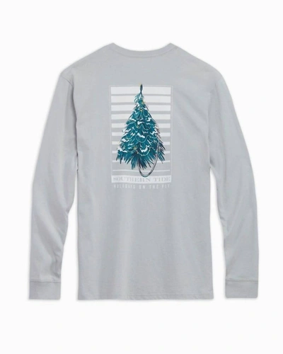 Southern Tide Men Holiday On The Fly Tee In Grey