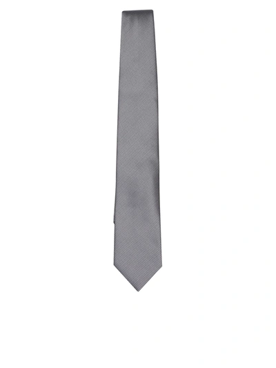 Tom Ford Jacquard Micro-pattern Grey Tie