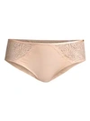 Chantelle Pyramide Lace-inset Hipster Briefs In Nude Blush