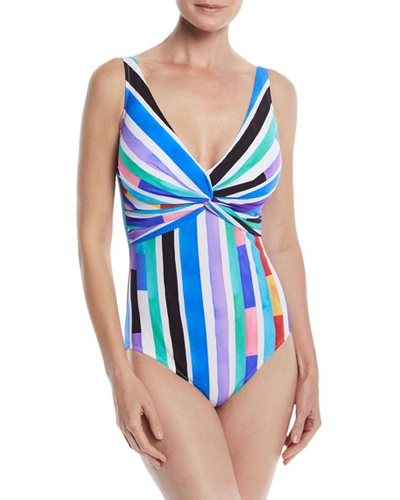 Gottex Carnival V-neck One-piece Swimsuit