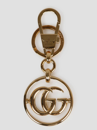 Gucci Double G Keychain In Metallic