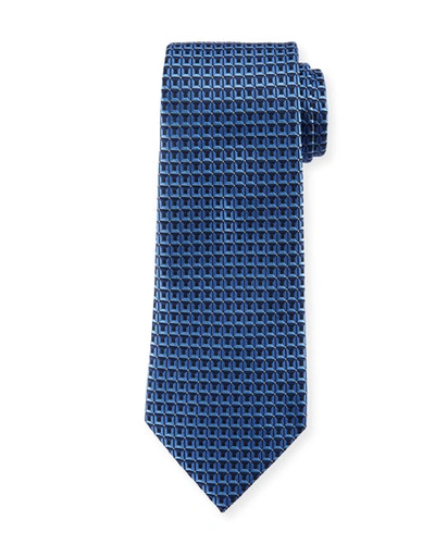 Ermenegildo Zegna 3d Box Silk Tie, Blue