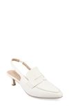 Journee Collection Amory Slingback Pump In White