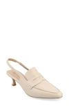 Journee Collection Amory Slingback Pump In Beige