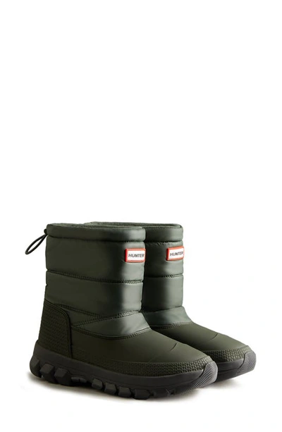Hunter Original Waterproof Insulated Short Snow Boot In Arctic Moss