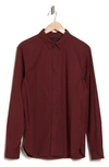 Allsaints Riviera Long Sleeve Shirt In Damson Red