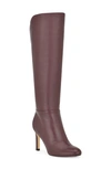 Nine West Sancha Knee High Boot In Dark Red