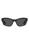 Chiara Ferragni 60mm Cat Eye Sunglasses In Black/ Grey