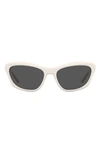 Chiara Ferragni 60mm Cat Eye Sunglasses In Vk6ir White