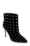 L Agence Mariette Bootie In Black Crystal