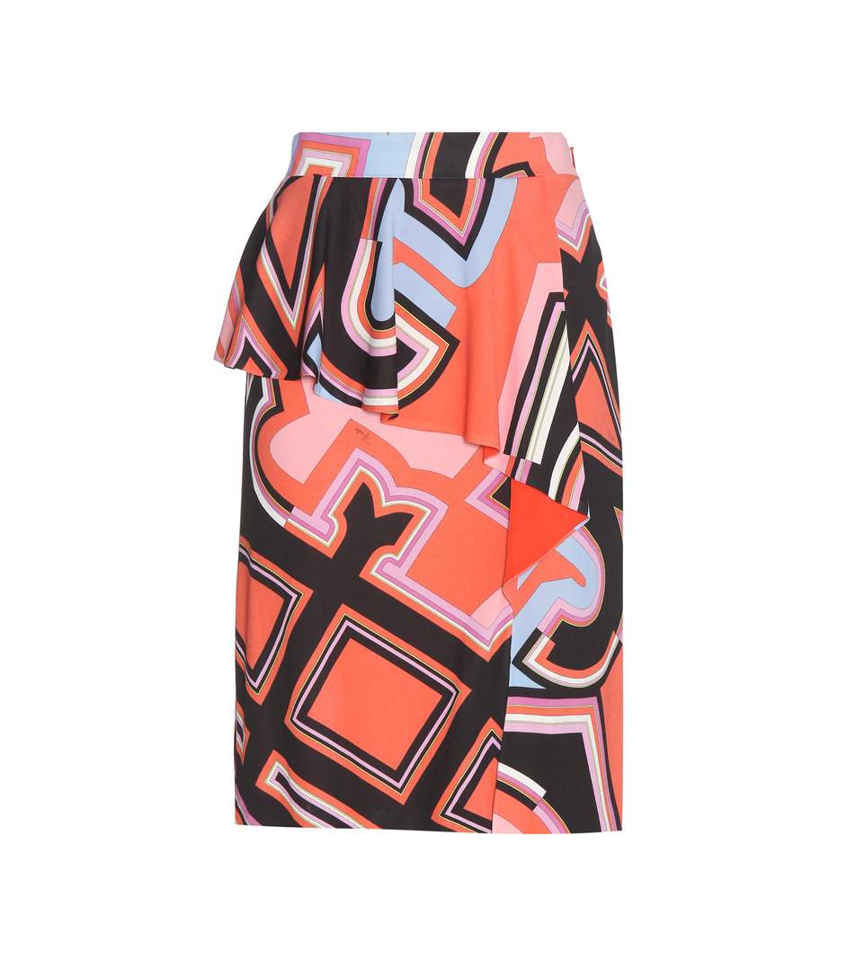 Emilio Pucci Printed Skirt In Corallo | ModeSens