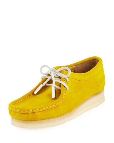 Sycamore Style Women's Suede Moc Wallabee Shoe, Speed Yellow