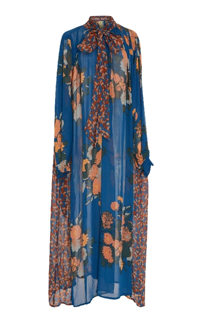 Yvonne S Floral-print Poplin Maxi Dress