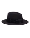 Eugenia Kim Blaine Wool Fedora Hat W/ Velvet Band In Black