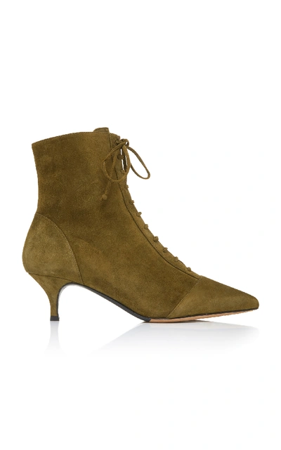 Tabitha Simmons Emmet Suede Ankle Boots In Green