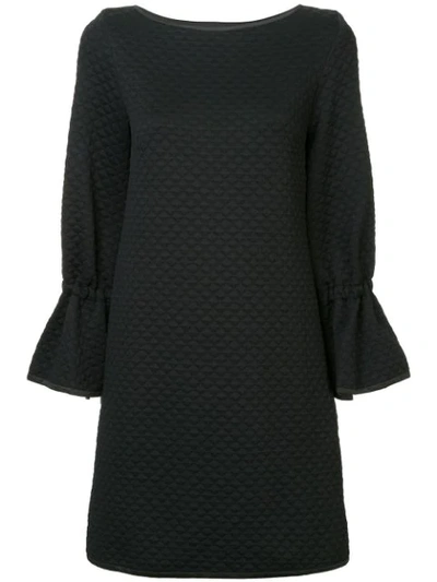 Osman Meghan Quilted Jersey Dress In Black