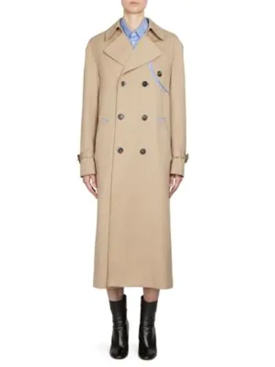 Maison Margiela Double-breasted Trench Coat In Beige