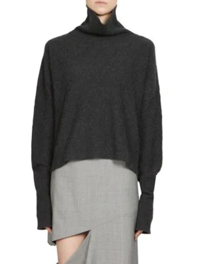 Maison Margiela Cashmere Turtleneck Jumper In Dark Grey