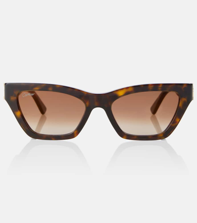 Cartier Cat-eye Sunglasses In Brown