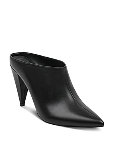 Marc Fisher Ltd Women's Harlie Leather High-heel Mules In Black