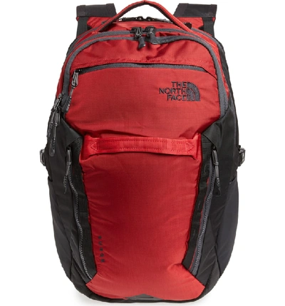 The North Face Surge Backpack In Rage Red Ripstop/ Tnf Black | ModeSens