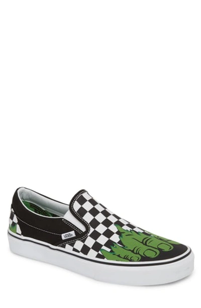 Vans Marvel Ua Classic Slip-on Sneaker In Checkerboard Textile