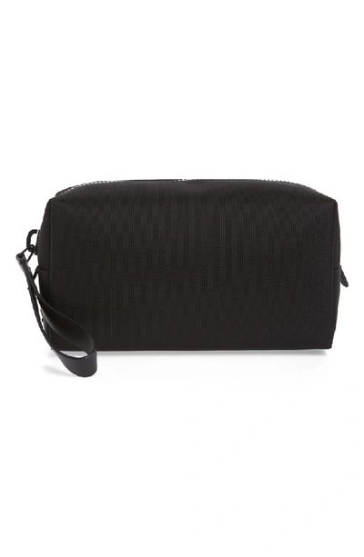 Troubadour Nylon Dopp Kit In Black Nylon/ Black Leather