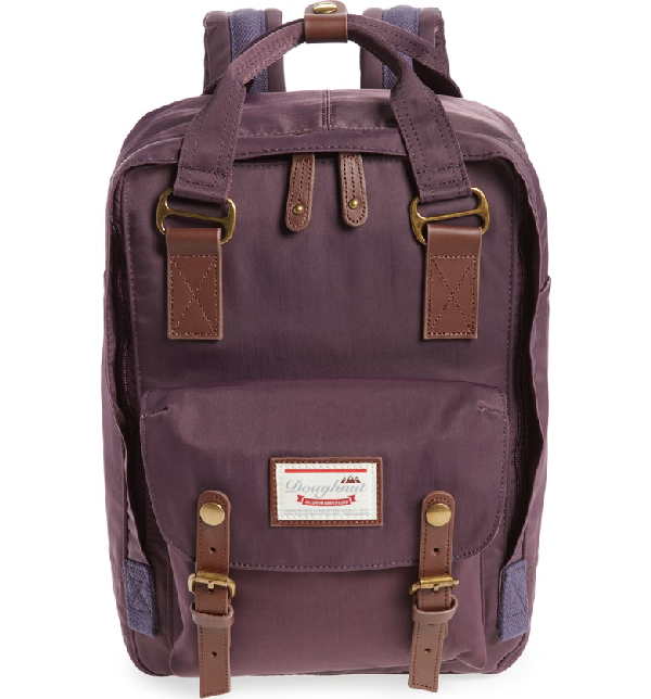 Doughnut Macaroon Water Resistant Backpack - Purple In Grape 
