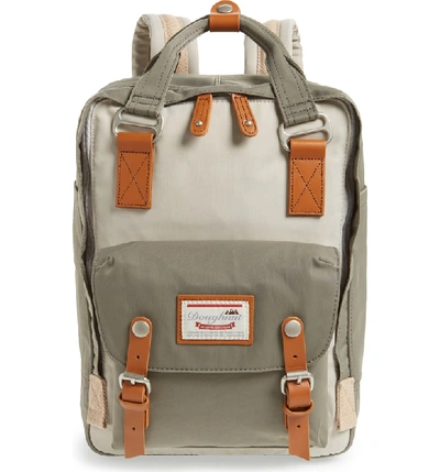 Doughnut Macaroon Colorblock Backpack - Ivory In Ivory/ Light Grey