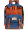 Doughnut Macaroon Colorblock Backpack - Orange In Rust/ Steel Blue