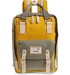 Doughnut Macaroon Colorblock Backpack In Mustard/ Light Grey