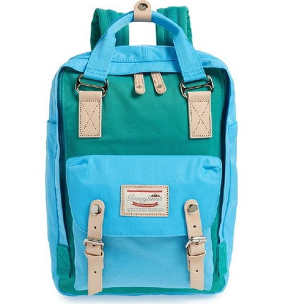 Doughnut Macaroon Colorblock Backpack In Turquoise/ Sky Blue