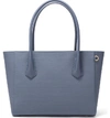 Dagne Dover Signature Legend Coated Canvas Tote In Ash Blue