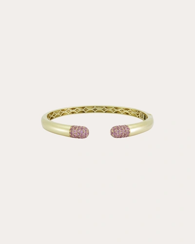Type Jewelry Pink Sapphire Gold Tube Cuff