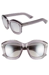 Tom Ford Julia 50mm Gradient Square Sunglasses - Grey Acetate/ Palladium