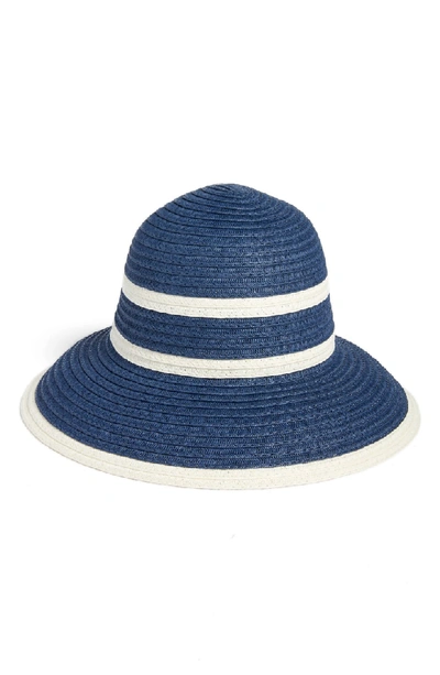 Echo Bondi Straw Cloche Hat - Blue In Navy