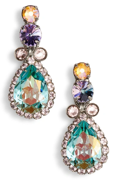 Sorrelli Brugmansia Crystal Drop Earrings In Blue/ Purple