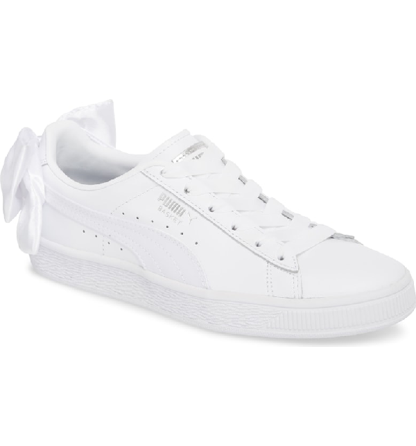 puma bow sneakers white