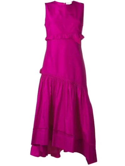 3.1 Phillip Lim / フィリップ リム Asymmetrical Silk Taffeta Dress In Pink