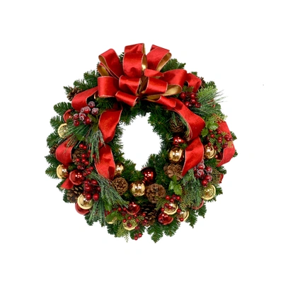 Creative Displays 26" Holiday Wreath With Red Bow