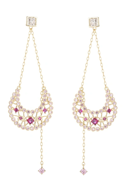 Eye Candy La Mahtab Cz Earrings In Gold