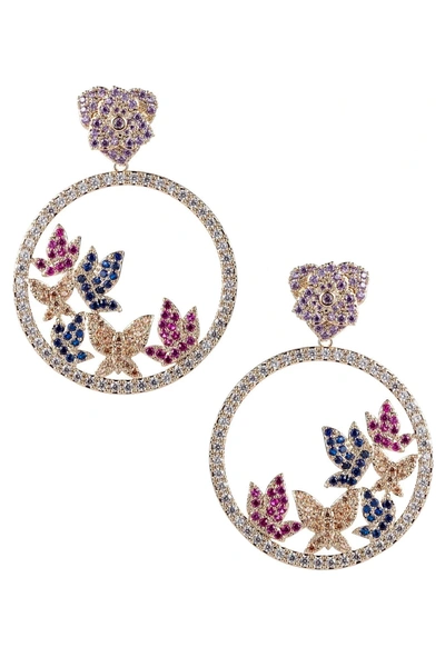Eye Candy La Swarm Earrings - Multi In Gold