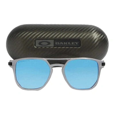Oakley Latch Alpha Prizm Sapphire Polarized Sunglasses Oo4128-0453 In White
