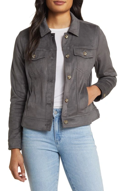 Tommy Bahama Salina Sands Faux Suede Jacket In Forged Iron